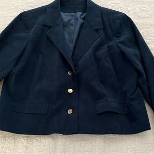 Ultra suede Blue jacket and skirt